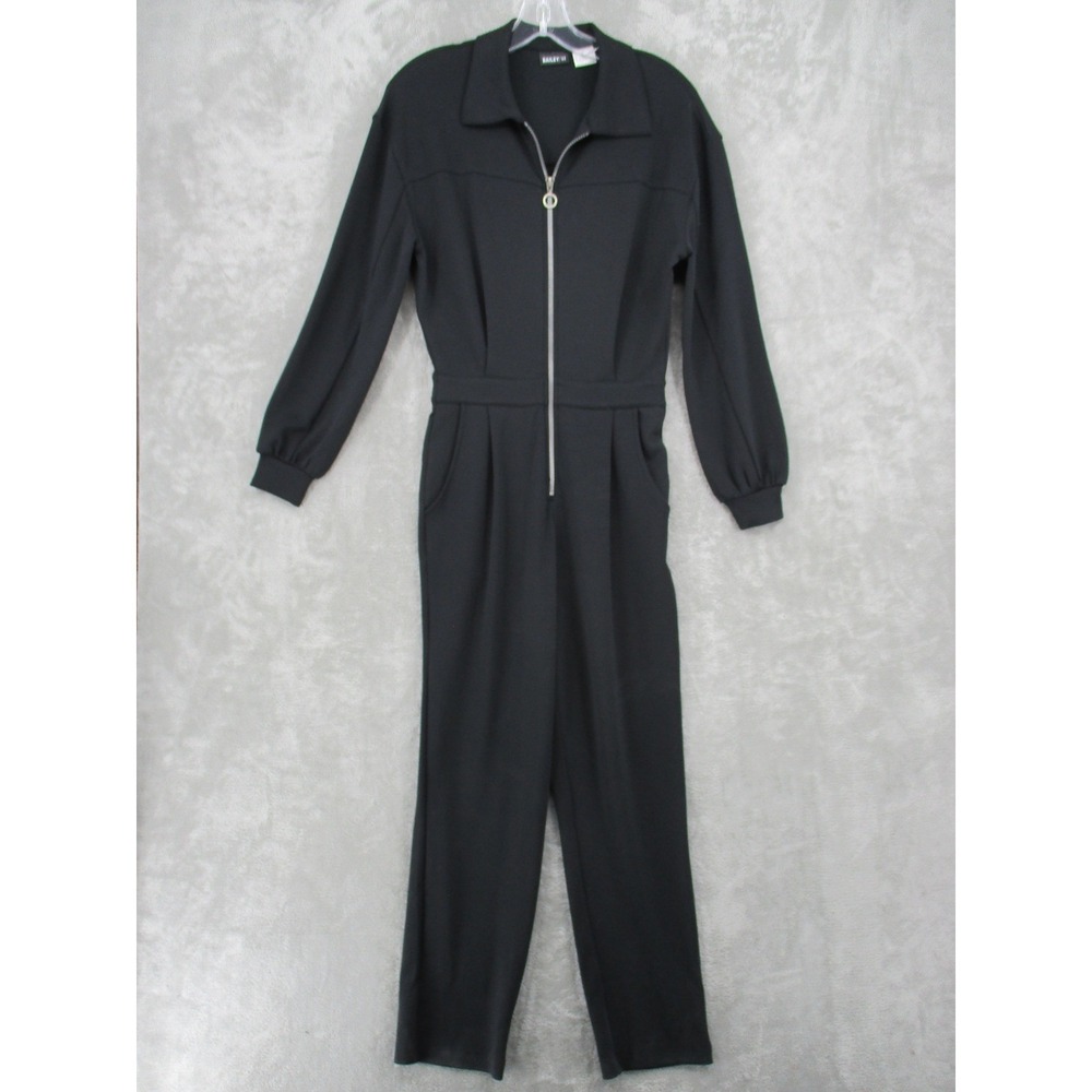 Bailey 44 Jumpsuit Womens Anthropologie Soft Knit Athleisure Straight Leg Black - Picture 1 of 12